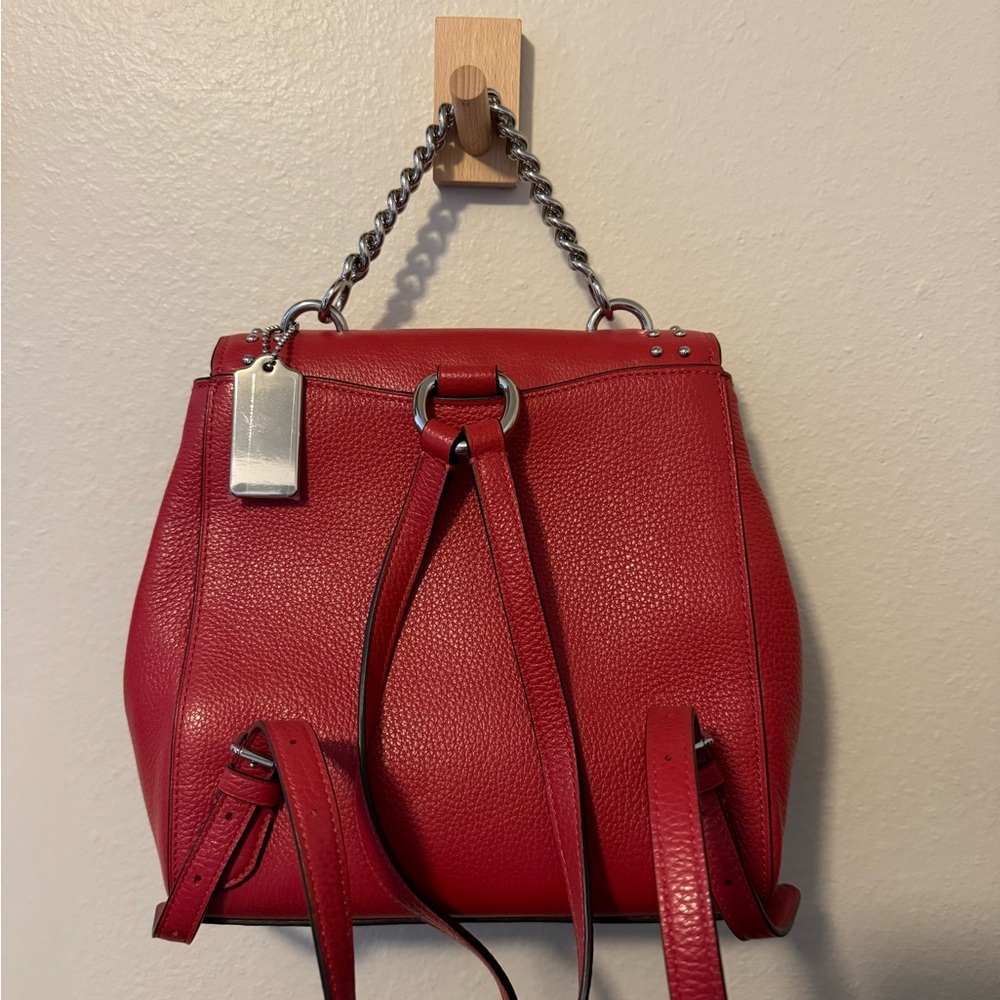 Red Coach Mini Backpack - Picture 3 of 9